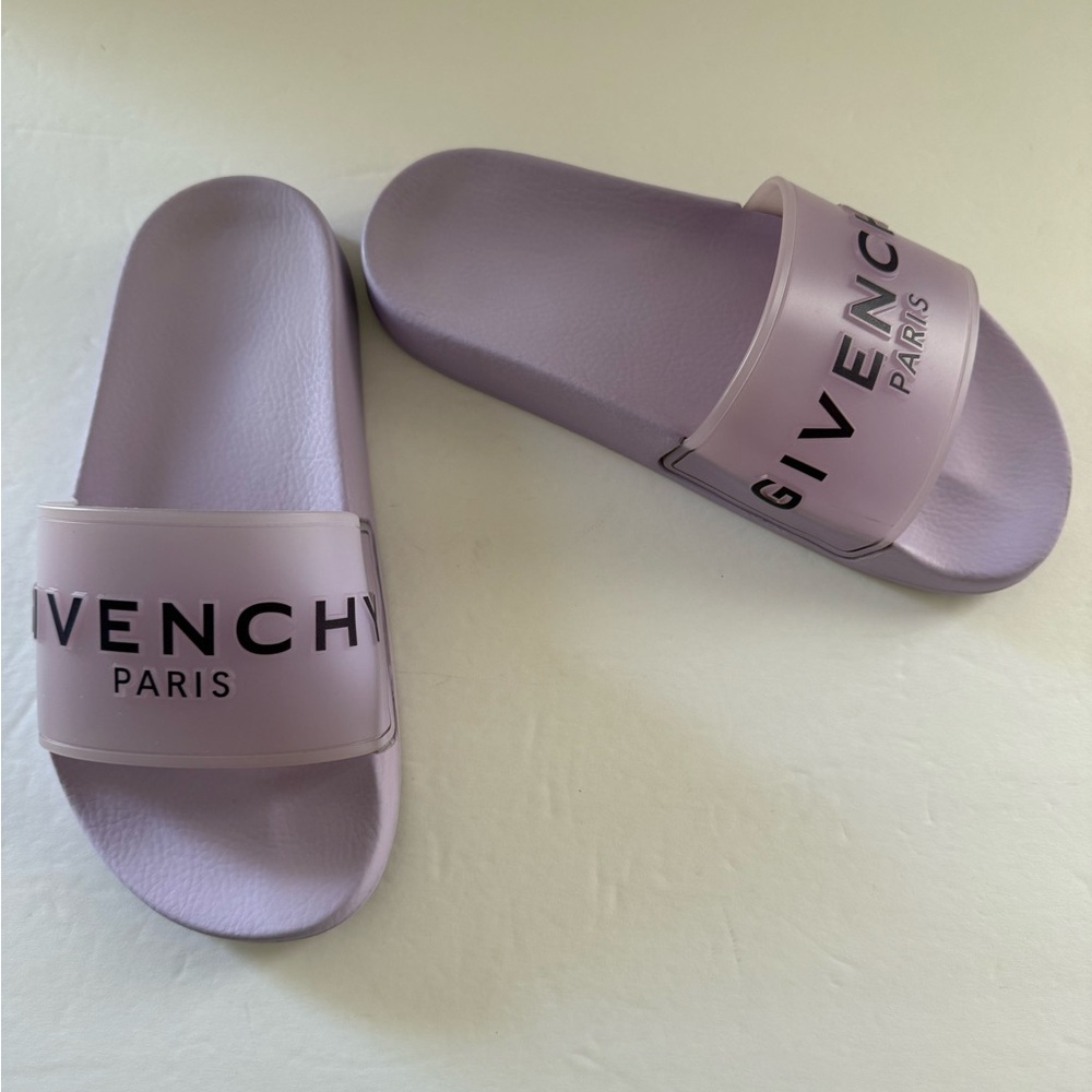 Givenchy Women's Lavender Slide Sandals with Shoe Dust Bags